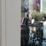 Jeremy Bronson recording drums on The Long Lost Story at The Mansion, Long Island, NY