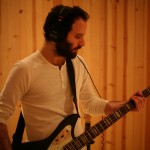 David Bronson recording bass on The Long Lost Story